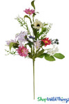 White, Pink and Purple Flower Mix Premium Spray with Foliage 24" L "Spring Radiance" White, Pink and Purple Flower Mix Premium Spray with Foliage 24" L "Spring Radiance"