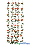 Artificial Orange Peony and Green Leaves Garland 6.6 Feet Long | ShopWildThings.com