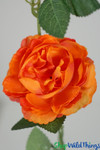 Artificial Orange Peony and Green Leaves Garland 6.6 Feet Long | ShopWildThings.com