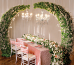 Metal Curved Backdrop Arch Set of 2 Moon Shaped Stands - ShopWildThings.com