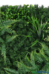 Abundant Flora and Mixed Green Plants UV Rated Greenery Wall 40"x40" ShopWildThings.com