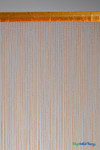 Tangerine Orange String Curtain with Metallic Thread 6.5' Long Fringe Panel for Doors and Windows by ShopWildThings.com