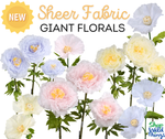 Giant Sheer Fabric Artificial Florals by ShopWildThings Giant Sheer Fabric Artificial Florals by ShopWildThings