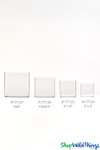 Vase - Acrylic Square Flat Base - Clear 3in x 3in x 3in - Lightweight Cube Vase by ShopWildThings.com