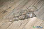 Vase - Acrylic Square Flat Base - Clear 4.5in x 4.5in x 4.5in - Lightweight Cube Vase by ShopWildThings.com