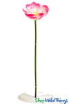 Artificial Oversized Fuchsia & White Magnolia Flower on Bendable Stem 36" Tall by 12" Wide | ShopWildThings.com Artificial Oversized Fuchsia & White Magnolia Flower on Bendable Stem 36" Tall by 12" Wide | ShopWildThings.com