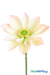 Artificial Oversized Pink & White Lotus Flower on Bendable Stem 32" Tall by 10" Wide | ShopWildThings.com Artificial Oversized Pink & White Lotus Flower on Bendable Stem 32" Tall by 10" Wide | ShopWildThings.com