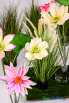 Artificial Oversized Pink & White Magnolia Flower on Bendable Stem 33" Tall by 10" Wide | ShopWildThings.com Artificial Oversized Pink & White Magnolia Flower on Bendable Stem 33" Tall by 10" Wide | ShopWildThings.com