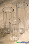 Fluted Clear Acrylic Cylinder Vase 11.5" Tall by ShopWildThings.com
