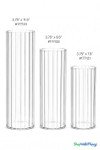 Fluted Clear Acrylic Cylinder Vase 11.5" Tall by ShopWildThings.com