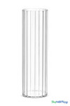 Fluted Clear Acrylic Cylinder Vase 11.5" Tall by ShopWildThings.com