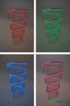Large Infinity Swirl Chandelier with Silver Chains and RGB LED Color Changing Lighting, ShopWildThings.com Large Infinity Swirl Chandelier with Silver Chains and RGB LED Color Changing Lighting, ShopWildThings.com