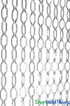 Custom Chain Beaded Curtain Geometric Beads, Silver | ShopWildThings Custom Chain Beaded Curtain Geometric Beads, Silver | ShopWildThings