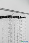 Custom Fabricated Limited Edition Silver Cameo Geometric Chain Wave Curtain 24" W x 8' L at ShopWildThings.com Custom Fabricated Limited Edition Silver Cameo Geometric Chain Wave Curtain 24" W x 8' L at ShopWildThings.com