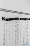 Custom Fabricated Limited Edition Silver Cameo Geometric Chain Wave Curtain 24" W x 8' L at ShopWildThings.com Custom Fabricated Limited Edition Silver Cameo Geometric Chain Wave Curtain 24" W x 8' L at ShopWildThings.com