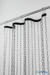 Custom Fabricated Limited Edition Silver Cameo Geometric Chain Wave Curtain 24" W x 8' L at ShopWildThings.com Custom Fabricated Limited Edition Silver Cameo Geometric Chain Wave Curtain 24" W x 8' L at ShopWildThings.com