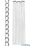 Custom Fabricated Limited Edition Silver Double Chain Wave Curtain 24" W x 8' L at ShopWildThings.com Custom Fabricated Limited Edition Silver Double Chain Wave Curtain 24" W x 8' L at ShopWildThings.com