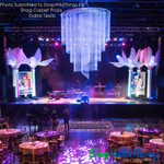 Stunning Tiered Chandelier Created with Bendable Header Rail Dripping with Diamonds Beaded Strands | ShopWildThings.com