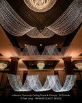 Iridescent Diamonds Ceiling Drape & Canopy -  30 Strands, 15 Feet Long - PREMIUM QUALITY BEADS!
