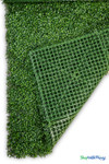 ShopWildThings Artificial Boxwood Backdrop Panel – Close Up Showing Flexible Plastic Grid Backing and Dense Realistic Green Leaves