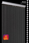Custom length steel ball chain beaded curtain with 6mm metal balls, made to order in the USA by ShopWildThings.com