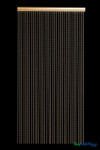 Brass gold 6mm metal ball chain curtains installed as luxury room dividers in a modern interior, fire rated decor from ShopWildThings.com