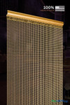 ShopWildThings USA-Made Brass Gold Ball Chain Curtains, standard density metal strands designed for commercial and luxury interiors