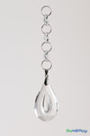 Double Layered Indented Teardrop Pendant Hanging Crystal Prism Strands, Set of 12, ShopWildThings.com