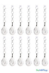Double Layered Indented Teardrop Pendant Hanging Crystal Prism Strands, Set of 12, ShopWildThings.com