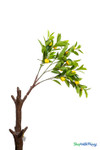28 inch artificial lemon interchangeable branch installed on decorative tree trunk showing square receiver connection – ShopWildThings