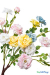 Close up of pastel artificial roses on interchangeable floral branch for wedding and event decor – ShopWildThings