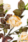 Vintage style rose interchangeable branch with antique cream roses and textured leaves for event decor trees – ShopWildThings