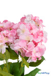 Pink and white artificial hydrangea bush close-up showing realistic petals and soft color blend – ShopWildThings.com