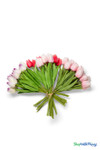 assorted artificial tulip bundles in multiple colors fanned out real feel tulips for wedding decor ShopWildThings.com