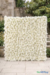 8x8 Cream Rose Flower Wall Backdrop Outdoor Event Setting Wedding Floral Display ShopWildThings.com