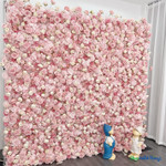 8x8 ivory blush pink rose floral wall backdrop lifestyle setup event photo backdrop ShopWildThings.com