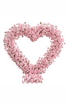 Pink heart shaped floral arch seamless silk rose backdrop isolated on white background ShopWildThings.com
