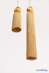 Honey Gold Fringe Tassel 24" Long x 4" Diameter  with dense strands and sleek finish, ideal for event backdrops, stages | ShopWildThings.com