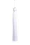 Bright White Fringe Tassel 24" Long x 4" Diameter  with dense strands and sleek finish, ideal for event backdrops, stages | ShopWildThings.com