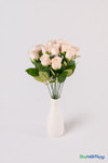Deluxe Rose Bud Bouquet Bundle 12 Stems ‚ Peach 19.5" Tall