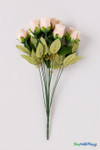 Deluxe Rose Bud Bouquet Bundle 12 Stems ‚ Peach 19.5" Tall