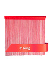 String Curtain Red 3FT x 3FT (36") - Polyester & Cotton (trimmable length!) Color #12