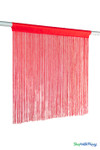 String Curtain Red 3FT x 3FT (36") - Polyester & Cotton (trimmable length!) Color #12