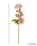Oversized Velvet Roses - Light Pink - 52"H