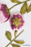 Oversized Lg Silk Lotus Bloom w/Removable Stem - Dusty Rose - 47"H x 14"W