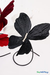Giant Oversized Velvet Butterfly, Black 32" x 32" for events, props | ShopWildThings.com