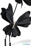 Giant Oversized Velvet Butterfly, Black 27" x 22" for events, props | ShopWildThings.com