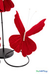 Giant Oversized Velvet Butterfly, Red 27" x 22" for events, props | ShopWildThings.com