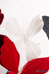 Giant Oversized Velvet Butterfly, White 26" x 22" for events, props | ShopWildThings.com