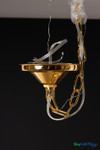 Real Crystal and Gold Elegant Chandelier - 5 Candle Light - Hardwired | ShopWildThings.com